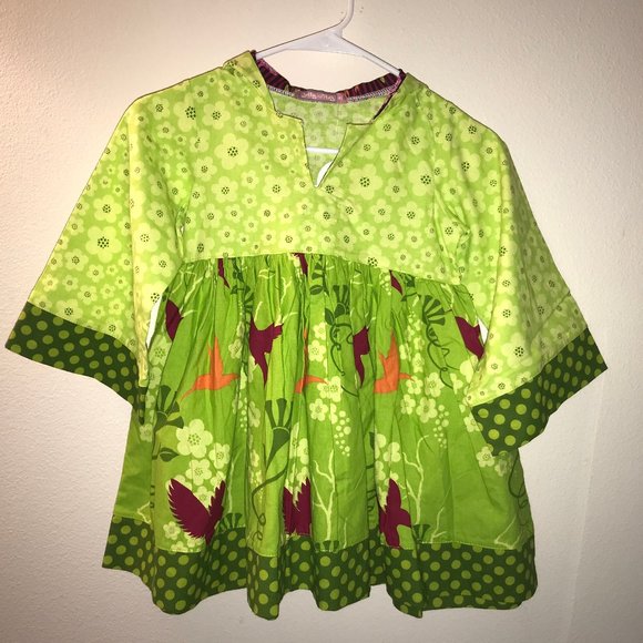 Jelly the Pug Hummingbird Dress Green Hooded 4T - Picture 2 of 10
